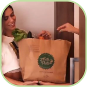Bolsa da horta da pra porta com compras